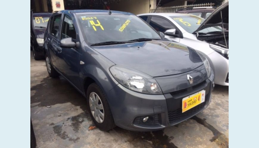 RENAULT SANDERO EXPRESSION HI-FLEX 1.0 16V 5P - CINZA - 2014 Foto 2 (Grande)