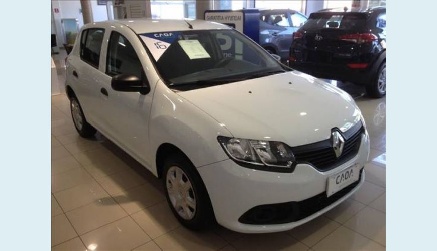RENAULT SANDERO 1.0 AUTHENTIQUE 16V FLEX 4P - BRANCO - 2016 Foto 3 (Grande)