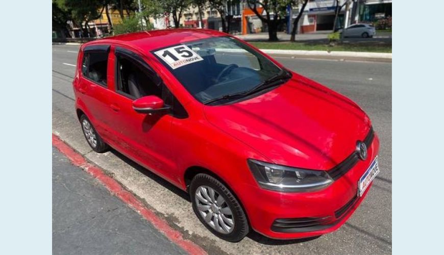 VOLKSWAGEN FOX 1.0 MI TRENDLINE 8V FLEX 4P - VERMELHO - 2015 Foto 3 (Grande)
