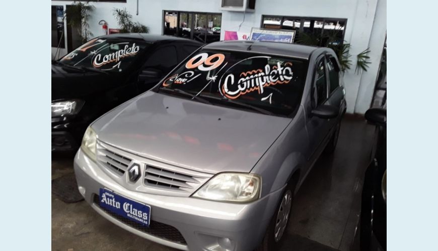 RENAULT LOGAN 1.0 EXPRESSION 16V FLEX 4P - PRATA - 2009 Foto 3 (Grande)