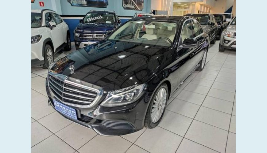 MERCEDES-BENZ C 180 1.6 CGI FLEX EXCLUSIVE 9G-TRONIC - PRETO - 2018 Foto 3 (Grande)