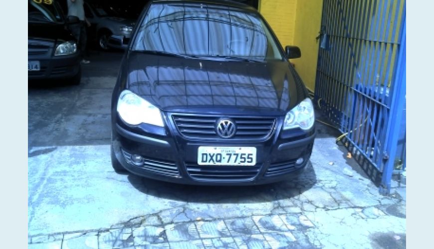 VOLKSWAGEN POLO SEDAN 1.6 MI TOTAL FLEX 8V 4P - PRETO - 2008 Foto 3 (Grande)