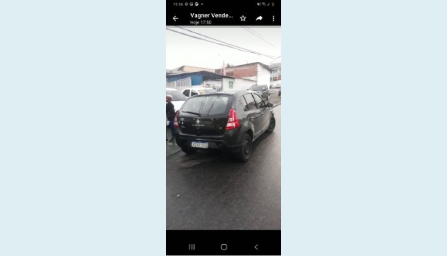 RENAULT SANDERO 1.6 EXPRESSION 16V FLEX 4P - AZUL - 2012 Foto 4 (Grande)