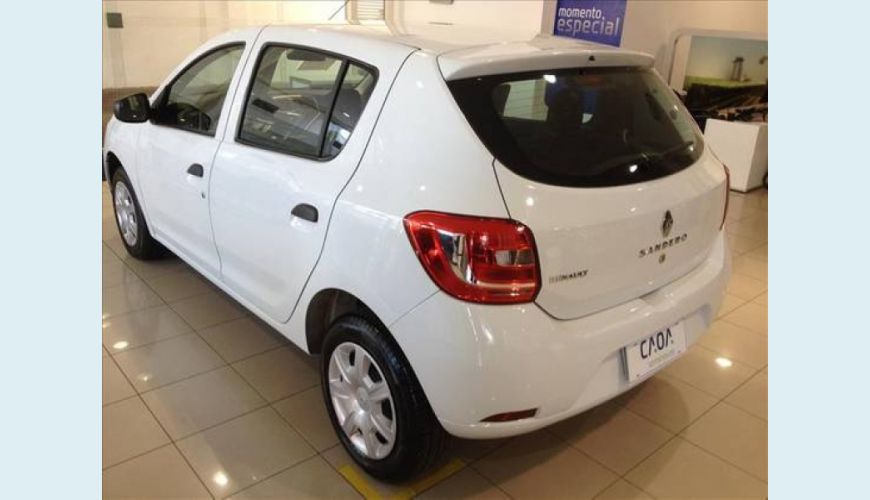 RENAULT SANDERO 1.0 AUTHENTIQUE 16V FLEX 4P - BRANCO - 2016 Foto 4 (Grande)